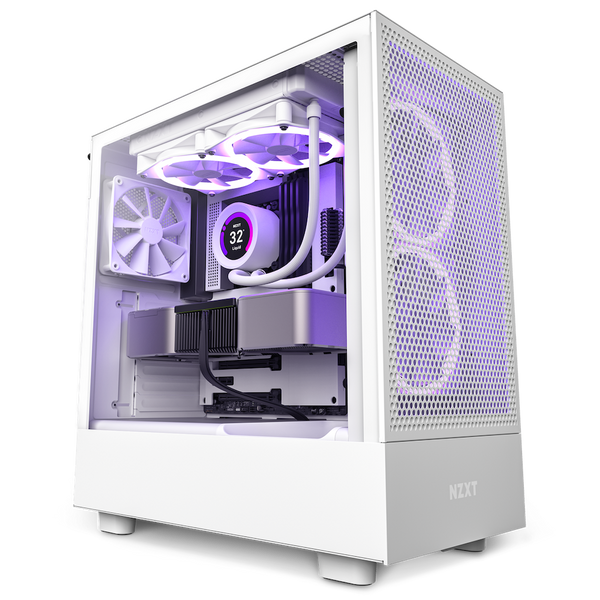 NZXT H Series H5 Flow Edition ATX Mid Tower Chassis All White color