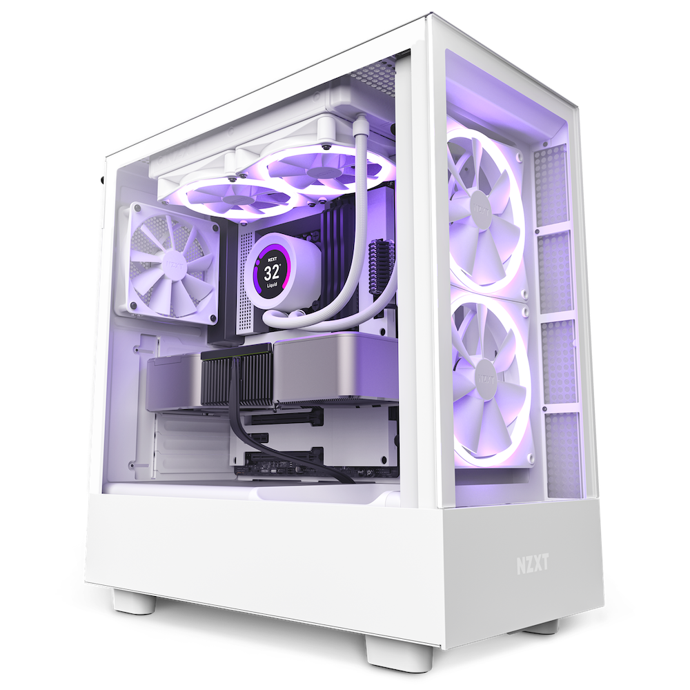 NZXT H Series H5 Elite Edition ATX Mid Tower Chassis All White color