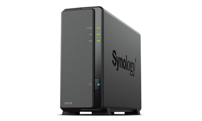 Synology DiskStation DS124 1-Bay 3.5" Diskless 1xGbE NAS (Tower), Realtek RTD1619B quad-core. 1.4GHz, 1GB RAM, 2xUSB3 - 2 yr Wty