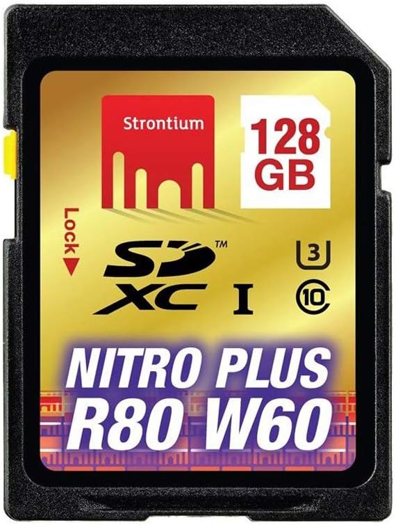 Strontium SRP128GSDU1 128GB Nitro Plus UHS1 U3 SD Card