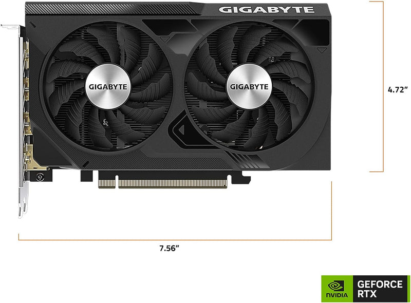 Gigabyte GV-N4060WF2OC-8GD GeForce RTX 4060 WINDFORCE OC 8G Gaming Graphics Card