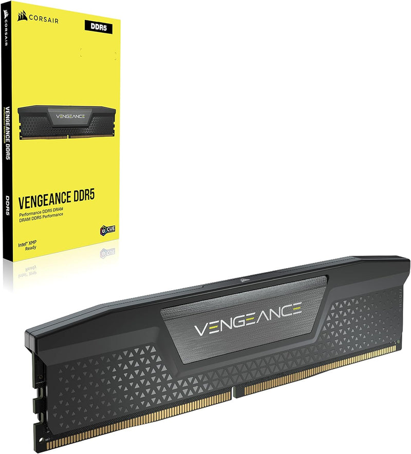 Corsair CMK32GX5M2B5200C40 VENGEANCE® 32GB (2x16GB) DDR5 DRAM 5200MT/s CL40 Memory Kit — Black