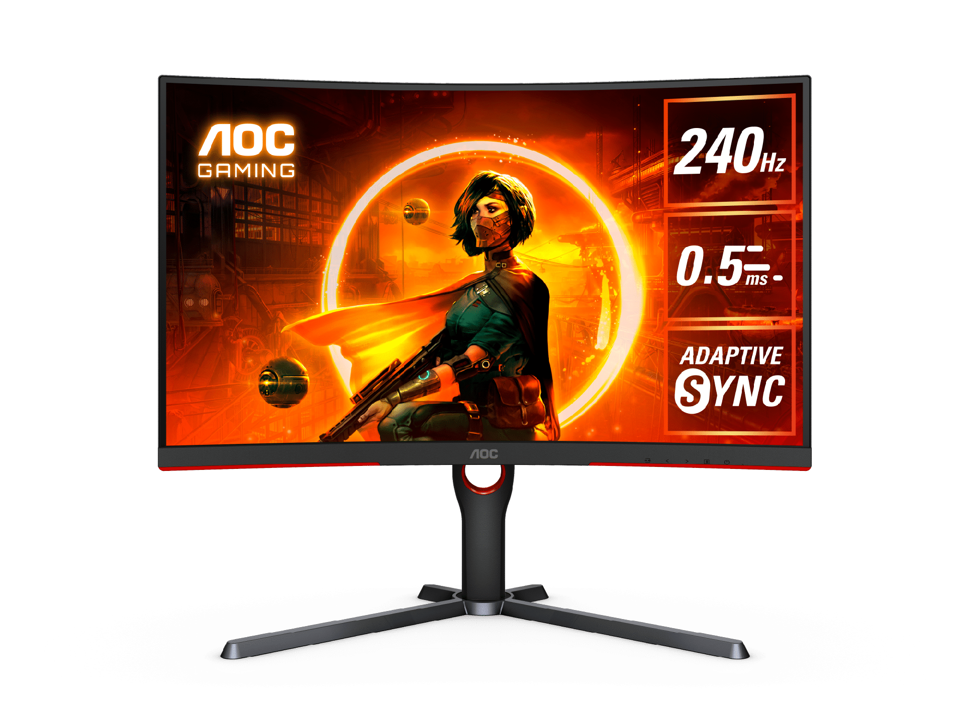 AOC CQ27G3Z 27" VA QHD(2560 × 1440) 240Hz 0.5ms HDR10 AdaptiveSync 1000R Curved Gaming Monitor