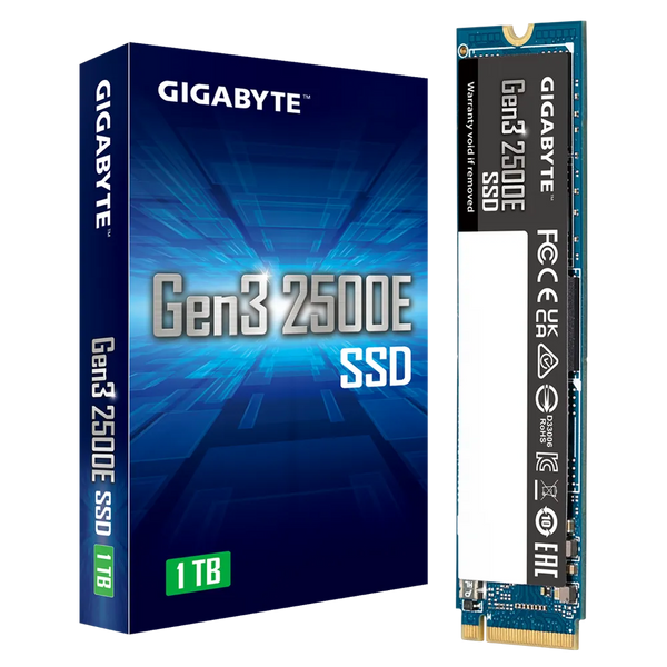 Gigabyte 1TB GEN3 NVMe SSD M.2 PCIe3, UP TO READ 2400MB/s, WRITE 1800MB/s, 5YR WT