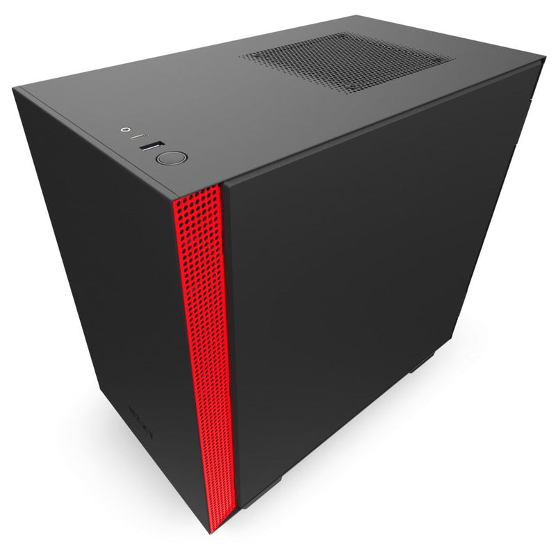 NZXT H210 Mini-Tower Black,Red Case