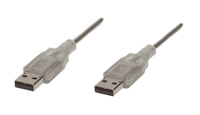 USB 2.0 Certified Cable AM-AM 3m Transparent Metal Sheath UL Approved