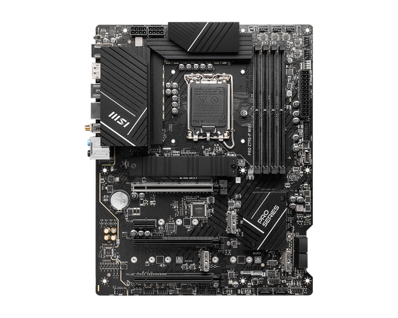 MSI PRO Z790-P WIFI Intel LGA 1700 ATX Motherboard, 4x DDR5 128GB, 1x PCI-E x 16, 1x PCI-E x 14, 4x M.2, 6x SATA, 4x USB 3.2, 4x USB2.0