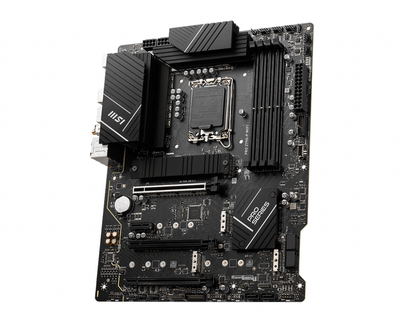 MSI PRO Z790-P WIFI Intel LGA 1700 ATX Motherboard, 4x DDR5 128GB, 1x PCI-E x 16, 1x PCI-E x 14, 4x M.2, 6x SATA, 4x USB 3.2, 4x USB2.0