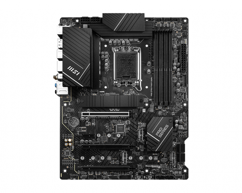 MSI PRO Z790-P WIFI DDR4 Intel LGA 1700 ATX Motherboard, 4x DDR4 128GB, 1x PCI-E x 16, 1x PCI-E x 14, 4x M.2, 6x SATA, 4x USB 3.2, 4x USB2.0