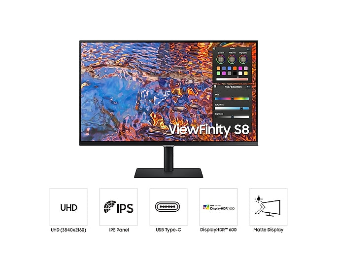 Samsung ViewFinity S80PB 81.3 cm (32") 3840 x 2160 pixels 4K Ultra HD LED Black