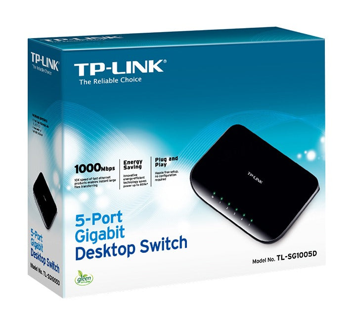 TP-LINK TL-SG1005D network switch Unmanaged Gigabit Ethernet (10/100/1000) Black