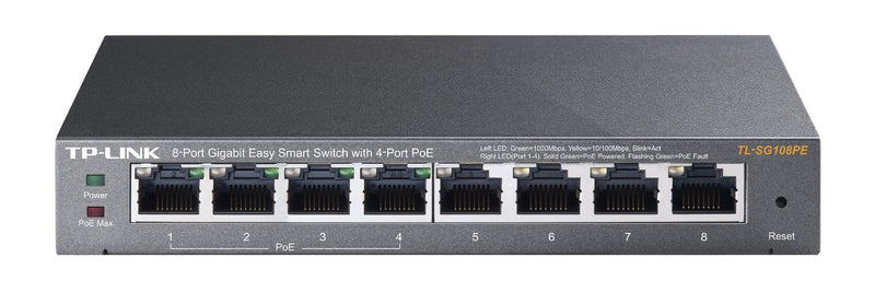 TP-LINK TL-SG108PE network switch Unmanaged Gigabit Ethernet (10/100/1000) Power over Ethernet (PoE)