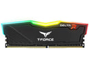 Team TF3D416G3600HC18JDC01 T-Force Delta RGB, Black, DDR4, 3600MHz, 16GB Kit(2 x 8GB), U-DIMM, CL18, 1.35V, Limited Lifetime Warranty