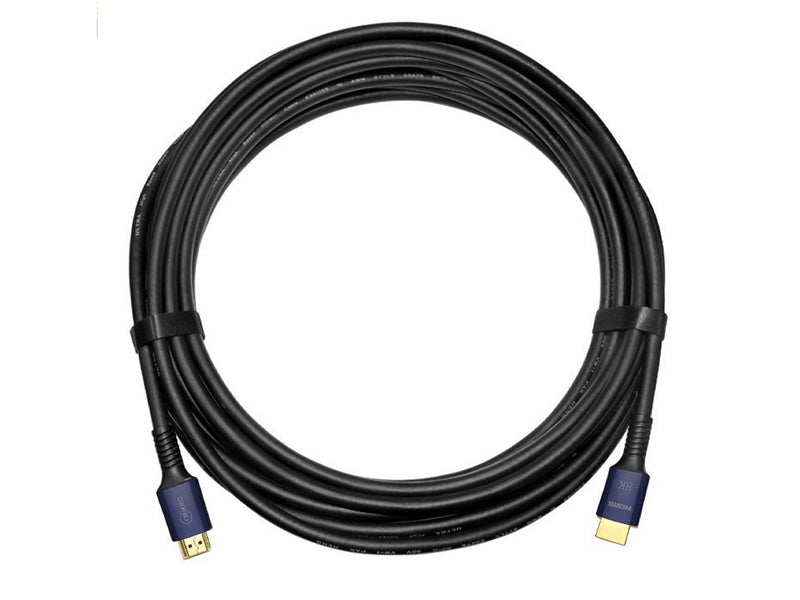 Cruxtec  HC21-10-BK HDMI 2.1 8K with Ethernet Male to Male Cable 10m Black, supports 8K@60Hz- 4K@120Hz