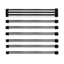 Cooler Master CMA-NEST16WTBK1-GL White/Black Sleeved Colored Extension Cable Kit, 30cm Length, PVC Sleeving, 16AWG Wire Type, 1x24Pin, 1xCPU 8(4+4)Pin, 1x CPU 8Pin, 2xPCIe 8(6+2)Pin, 2xPCIe 8Pin