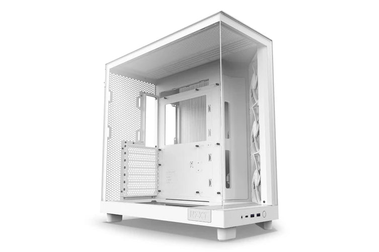 NZXT CC-H61FW-01 H6 Flow (2023) Compact Dual-chamber ATX Case - All White