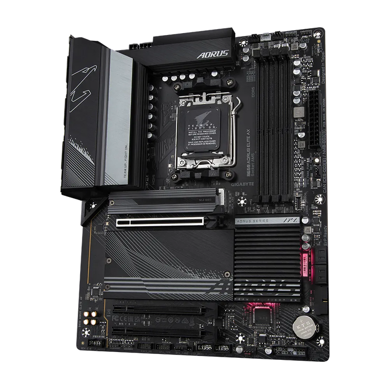 Gigabyte B650 AORUS ELITE AX 1.0 AMD AM5 ATX Motherboard 4x DDR5~128GB,3x PCIe x16, 3x M.2, 4x SATA 6, 7x USB 3.2, 1x USB-C, 4x USB 2.0