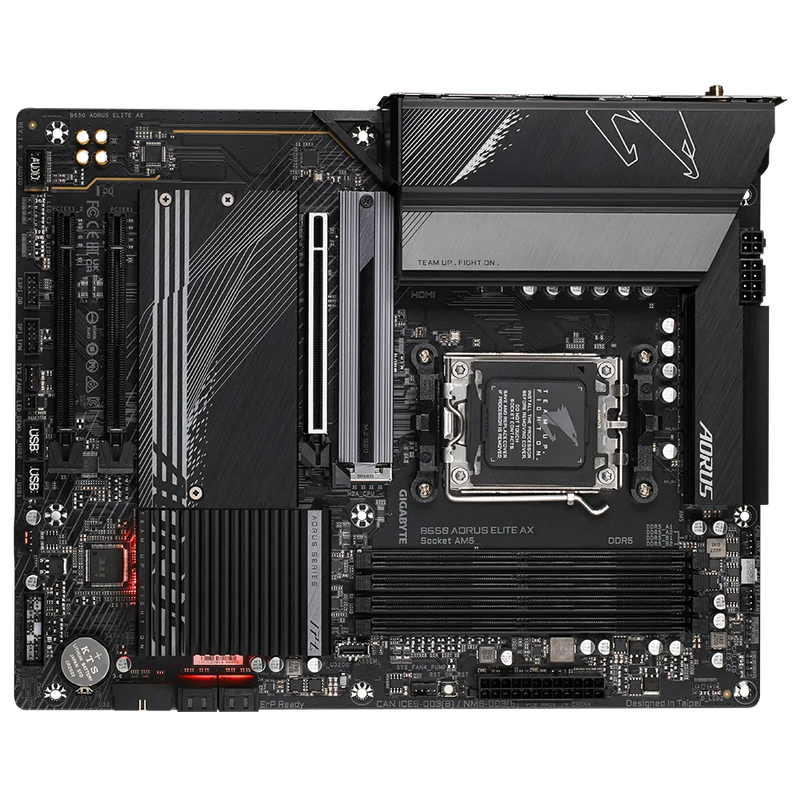 Gigabyte B650 AORUS ELITE AX 1.0 AMD AM5 ATX Motherboard 4x DDR5~128GB,3x PCIe x16, 3x M.2, 4x SATA 6, 7x USB 3.2, 1x USB-C, 4x USB 2.0