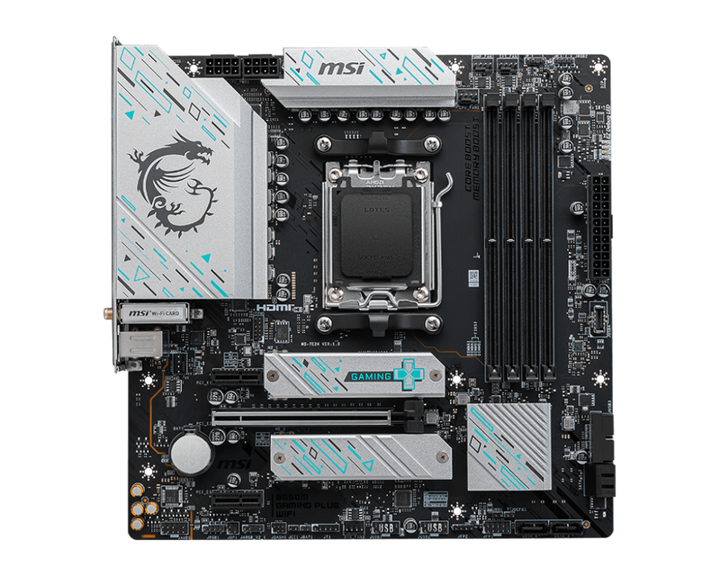 MSI B650M GAMING PLUS WIFI AM5 Micro ATX Motherboard