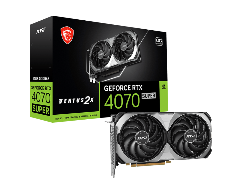 MSI GeForce RTX 4070 SUPER 12G VENTUS 2X OC Gaming Graphics Card