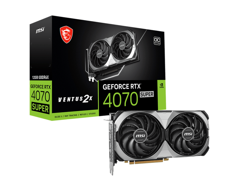 MSI GeForce RTX 4070 SUPER 12G VENTUS 2X OC Gaming Graphics Card