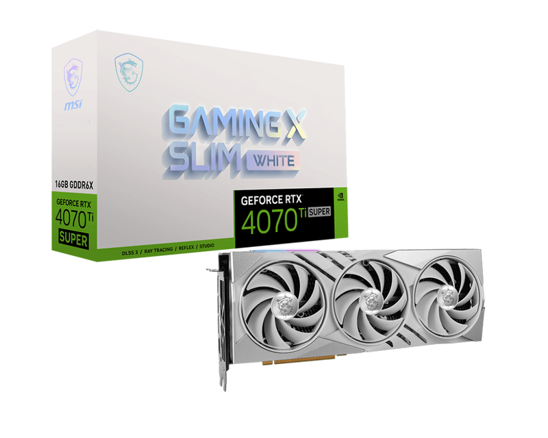 MSI GeForce RTX 4070 Ti SUPER 16G GAMING X SLIM WHITE Gaming Graphics Card