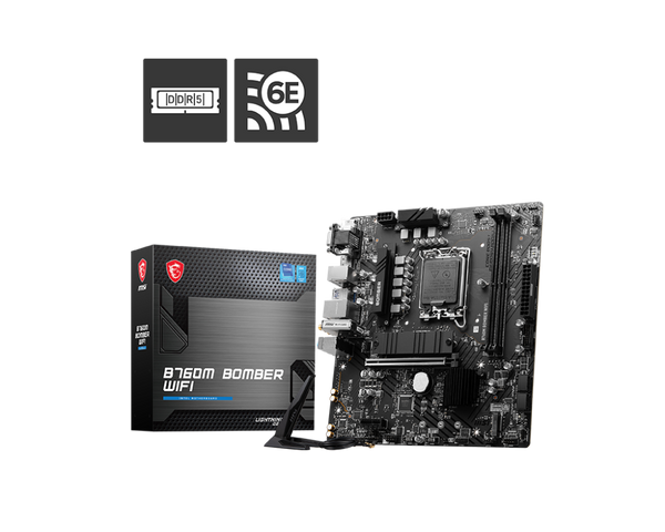 MSI B760M BOMBER WIFI Micro-ATX DDR5 Motherboard