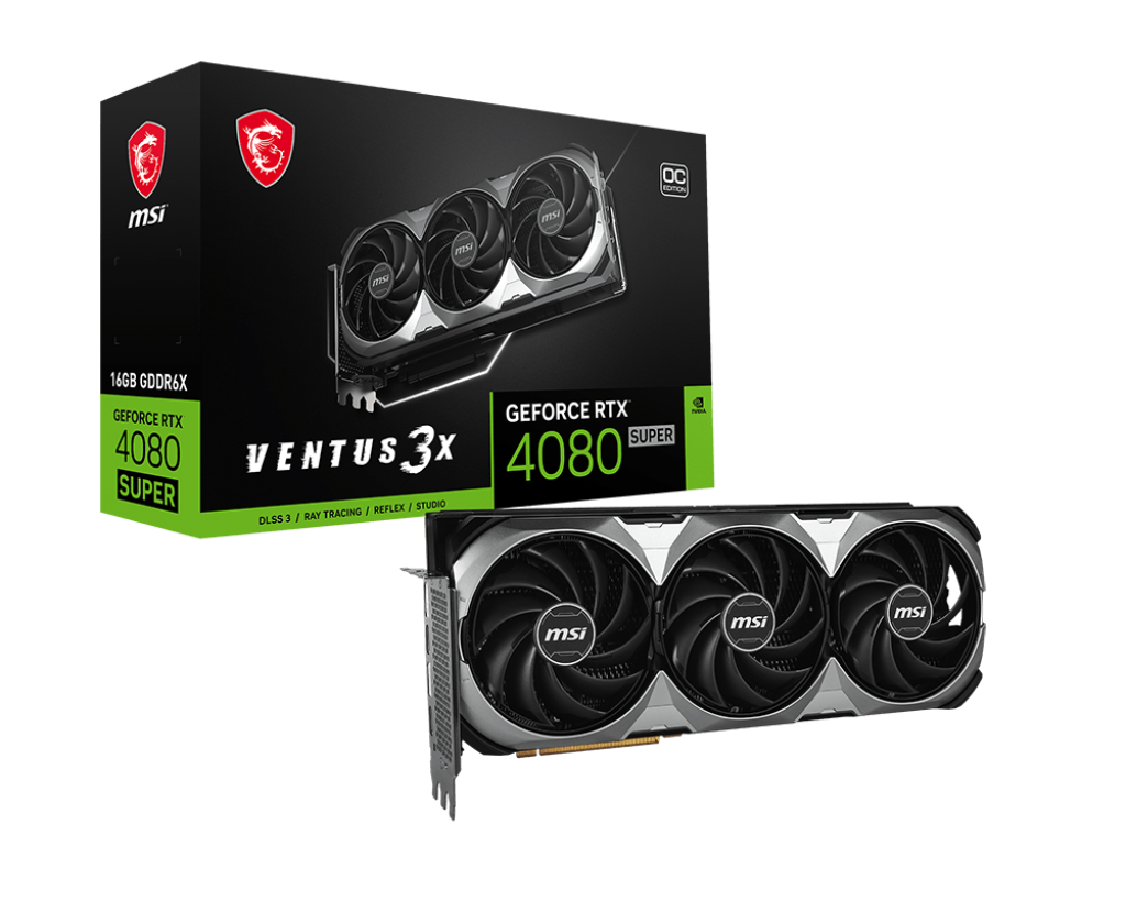MSI GeForce RTX 4080 SUPER 16G VENTUS 3X OC Gaming Graphics Card