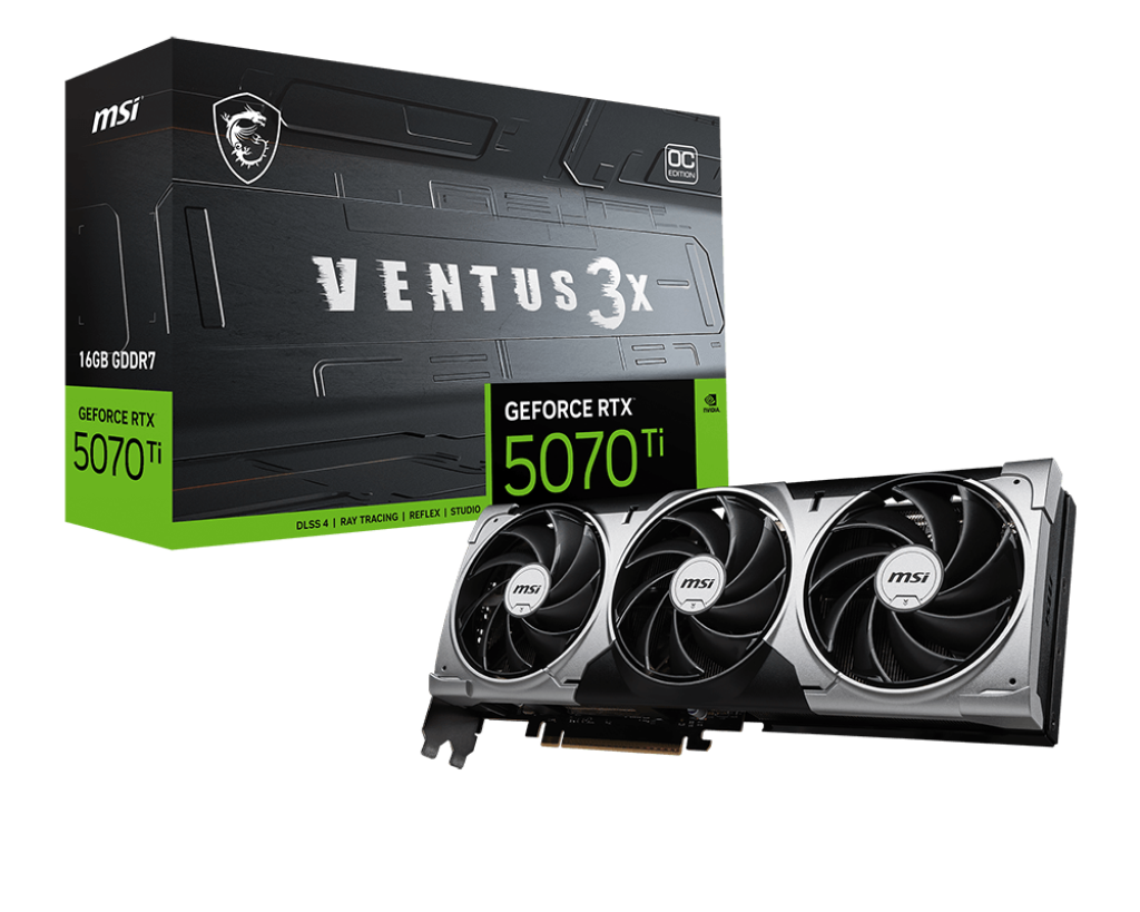 MSI GeForce RTX 5070 Ti 16G VENTUS 3X OC Gaming Graphics Card