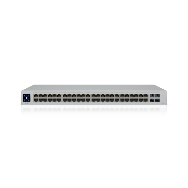 Ubiquiti USW-48-POE UniFi 48-port Managed Gigabit Layer2 switch, 48x Gigabit Ethernet Ports w/ 32x 802.3at POE+, 4x SFP Port Touch Display 195W