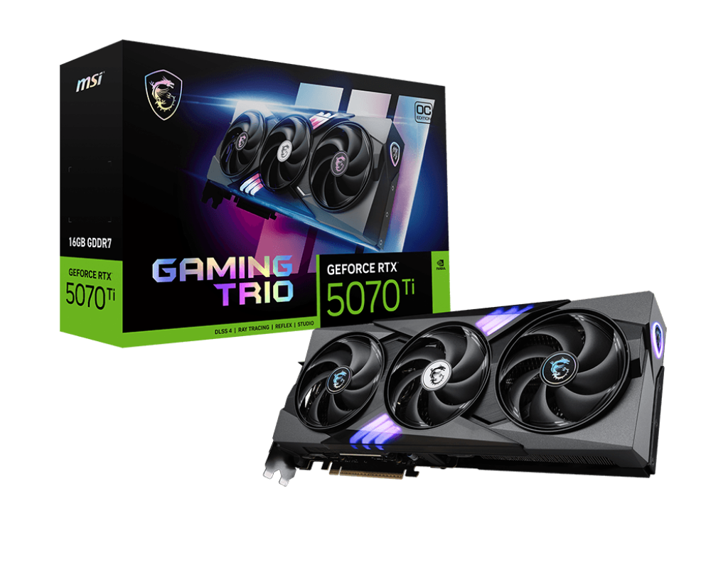 MSI GeForce RTX 5070 Ti 16G GAMING TRIO OC PLUS Gaming Graphics Card