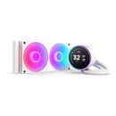 NZXT RL-KR24E-W2 Kraken Elite 240 RGB V2 - 240mm AIO liquid cooler w/ Display and RGB Core Fan - Single Frame (White)