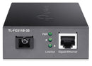 TP-Link FC311B-20 10/100/1000 Mbps RJ45 to 1000 Mbps Single-mode SC WDM Bi-Directional Fiber Converter