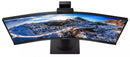 Philips 346P1CRH  34" (21:9) WQHD UltraWide Curved Monitor. VA, 3440x1440, 4ms, 100Hz, HDMI, DP, USB-C/90W PD, RJ45, DP Out, H/Adj, Webcam, KVM, MultiVeiw, Speaker, 4YR