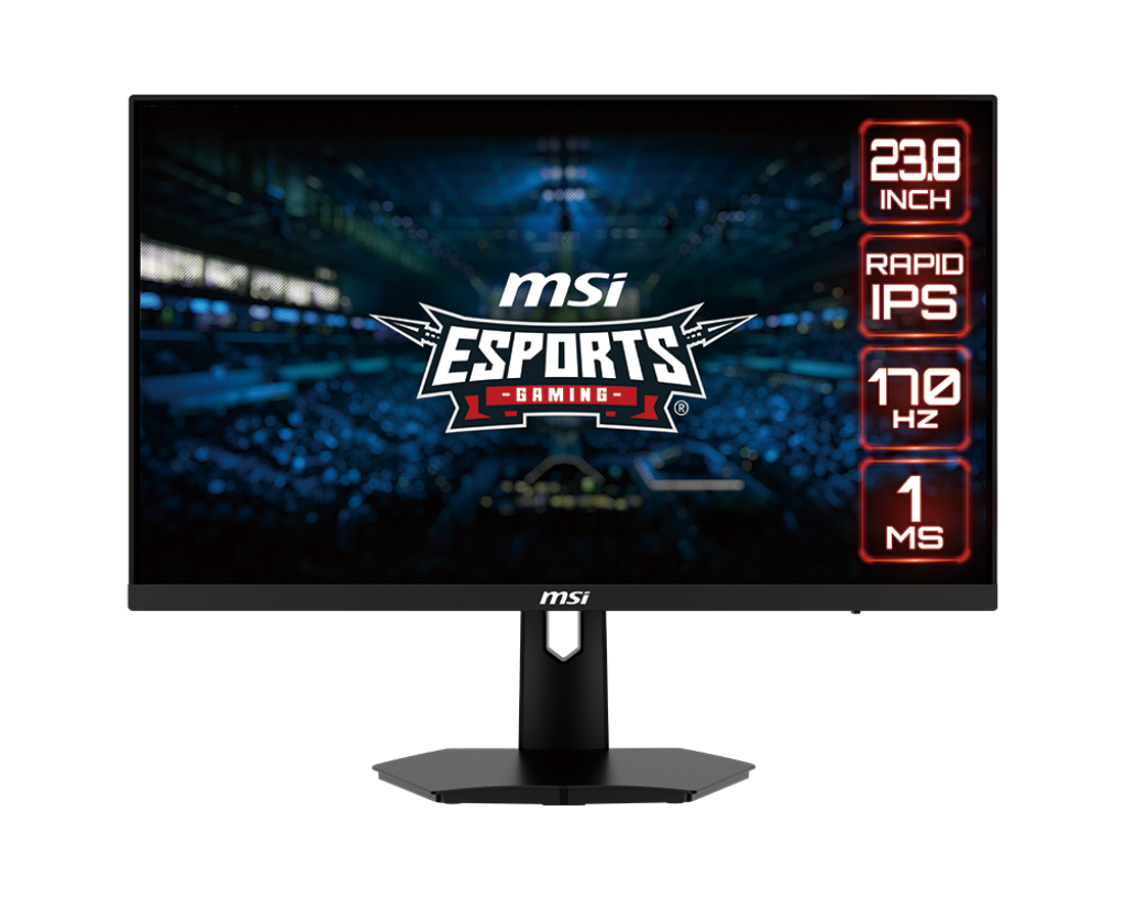 MSI G244F 23.8" FHD eSports Gaming Monitor. 1920 x 1080 (FHD), Rapid IPS, FreeSync Premium, 170Hz, 1ms