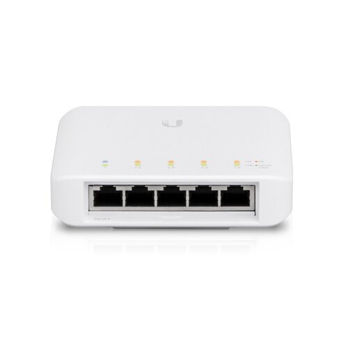 Ubiquiti UniFi USW-Flex POE+ Switch, 5-Port, POE 46W, (4) GbE PoE+ Ports, (1) GbE PoE++ Input, Layer 2, Wall Mount