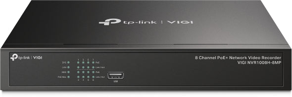 TP-Link VIGI NVR1008H-8MP 8 Channel PoE Network Video Recorder