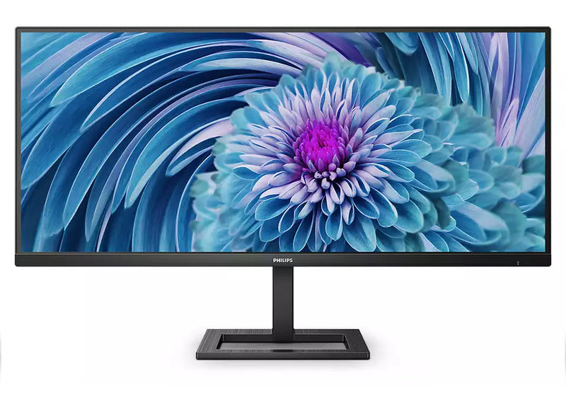 Philips 346E2LAE 34" (21:9) WQHD UltraWide Monitor. VA, 3440x1440, 1ms, 100Hz, HDMI, DP, USB-C/65W PD, H/Adj, MultiVeiw, Speaker, 3YR