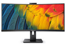 Philips 34B1U5600CH 34" (21:9) WQHD UltraWide Curved Monitor. VA, 3440x1440, 4ms, 120Hz, HDMI, DP, USB-C/100W PD, RJ45, H/Adj, Webcam, KVM, MultiVeiw, Speaker, 4YR