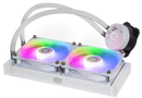 Cooler Master MLW-D24M-A18PZ-RW ML240L Core White ARGB, 2x New 120 ARGB Fan, New Dual Chamber Gen S, 240mm Radiator with Larger Surface Area, CryoFuze Thermal Paste