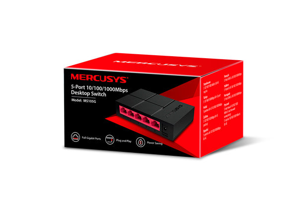 Mercusys MS105G 5-Port 10/100/1,000 Mbps Desktop Switch