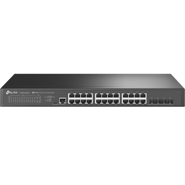 TP-Link TL-SG3428X-M2 JetStream 24-Port 2.5GBASE-T L2+ Managed Switch with 4 10GE SFP+ Slots