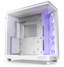 NZXT CC-H61FW-R1 H6 Flow RGB (2023) Compact Dual-chamber ATX Case with RGB Fans - All White Color