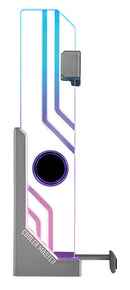 Cooler Master MCA-U000R-AGSBTG-00 Universal Atlas ARGB GPU Support Bracket, Infinity Mirror Design, Edge-lit ARGB Tempered Glass, Aluminum Stand, Tool-free Installation, Eliminate GPU Sag, Versatile Support