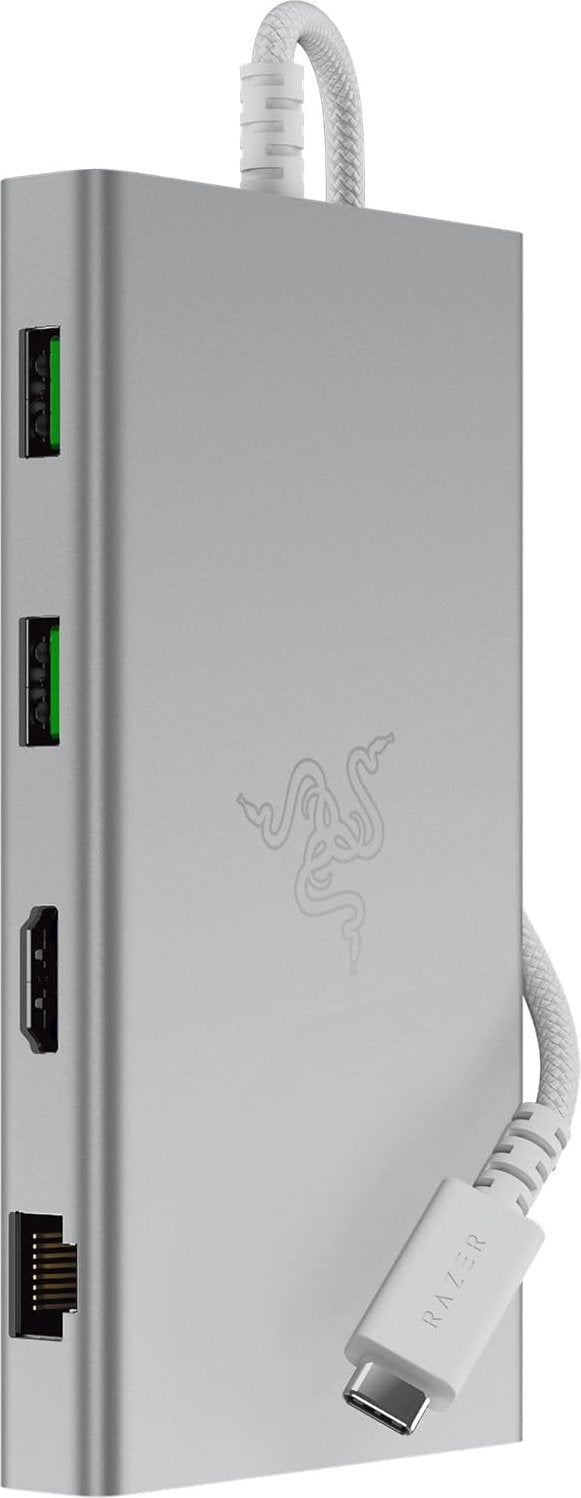 Razer RC21-02250200-R3M1 USB C Dock - 11-in-1 Multiport Adapter (Mercury Edition) - FRML Packaging