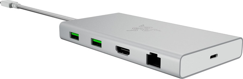 Razer RC21-02250200-R3M1 USB C Dock - 11-in-1 Multiport Adapter (Mercury Edition) - FRML Packaging