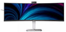 Philips 49B2U5900CH 49" (32:9) DQHD SuperWide Curved Monitor. VA, 5120x1440, 4ms, 75Hz, HDMI(2), DP, USB-C/100W PD, RJ45, H/Adj, Webcam, KVM, MultiVeiw, Speaker, 4YR