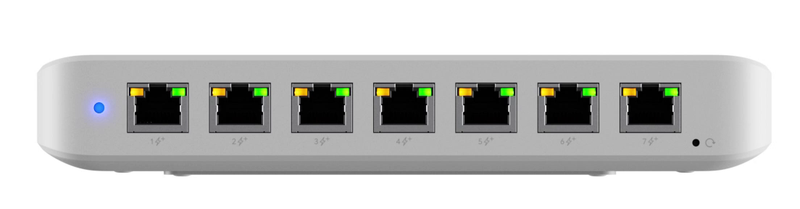 Ubiquiti Ultra 42W, Compact Layer 2, 8-port GbE PoE Switch, Versatile Mounting Options, 7 PoE/PoE+ No Power Supply, PoE++ Input, 2Yr W