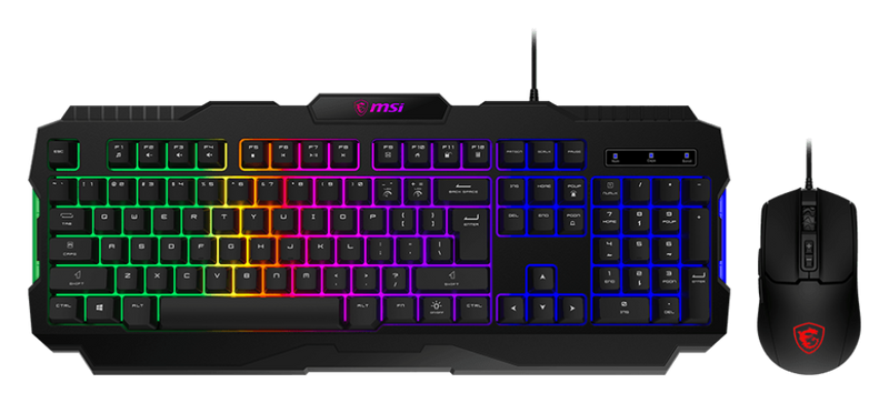 MSI FORGE GK100 COMBO Gaming Keyboard & Mouse Combo. Black