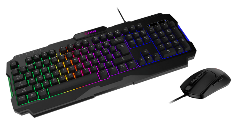 MSI FORGE GK100 COMBO Gaming Keyboard & Mouse Combo. Black